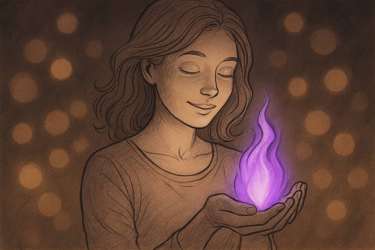 Révéler la lumière intérieure grâce à la flamme violette
